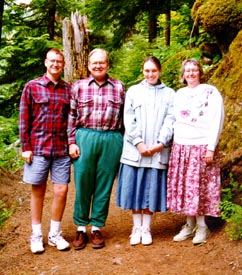 Tingom Family, Chris, George, Brook (now married), Barbara in Washington state